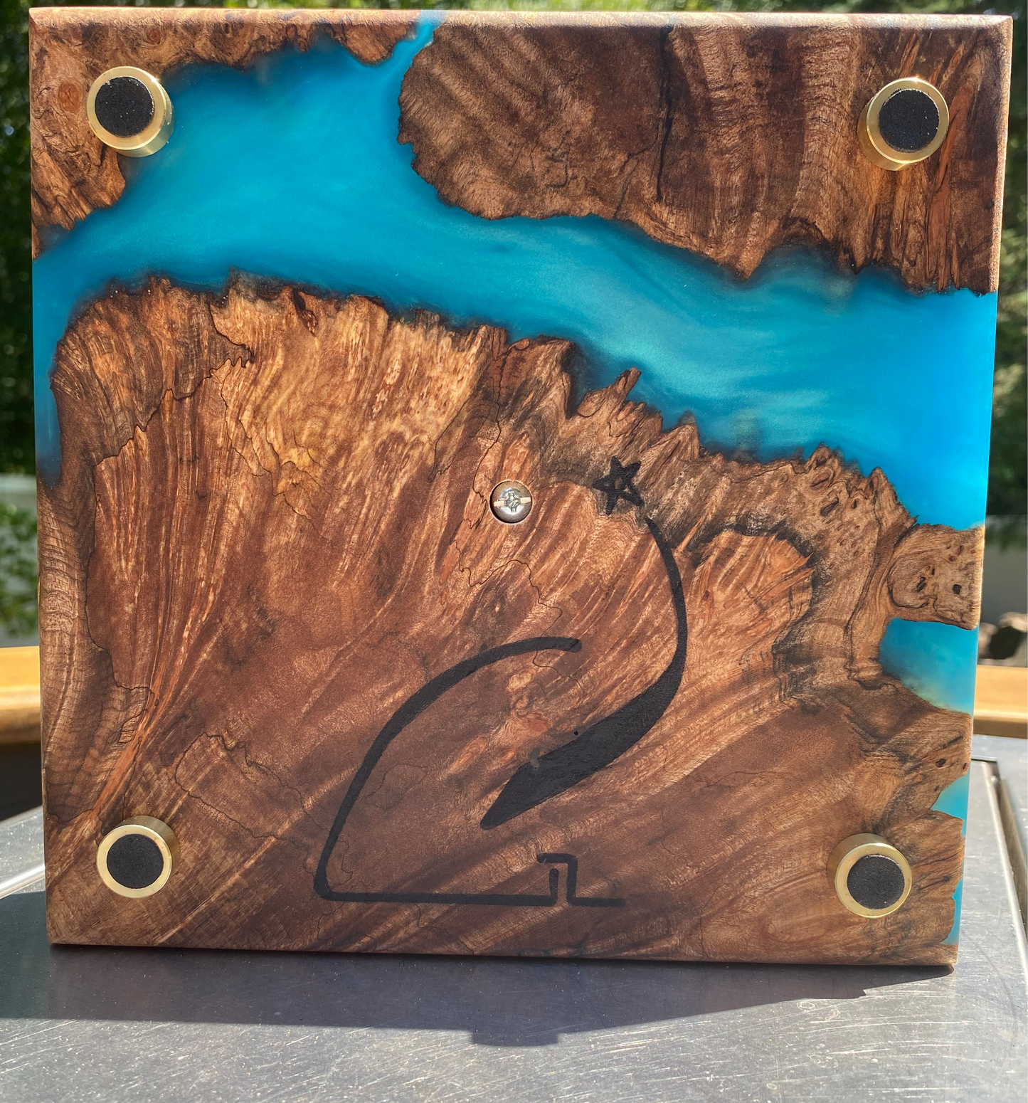 Electric Blue Cigar Tray