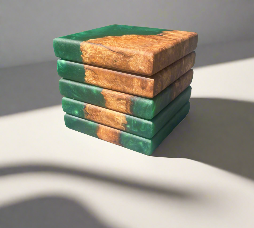 Emerald Green Luxury Coaster set