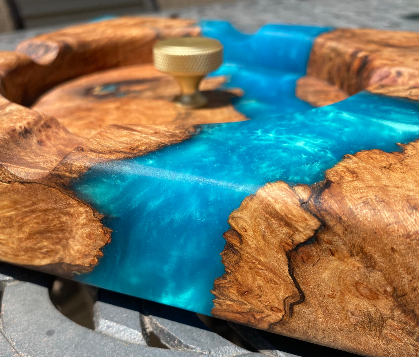 Electric Blue Cigar Tray
