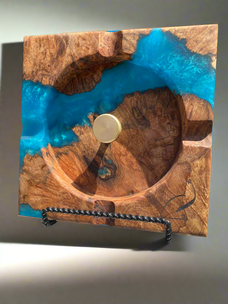 Electric Blue Cigar Tray