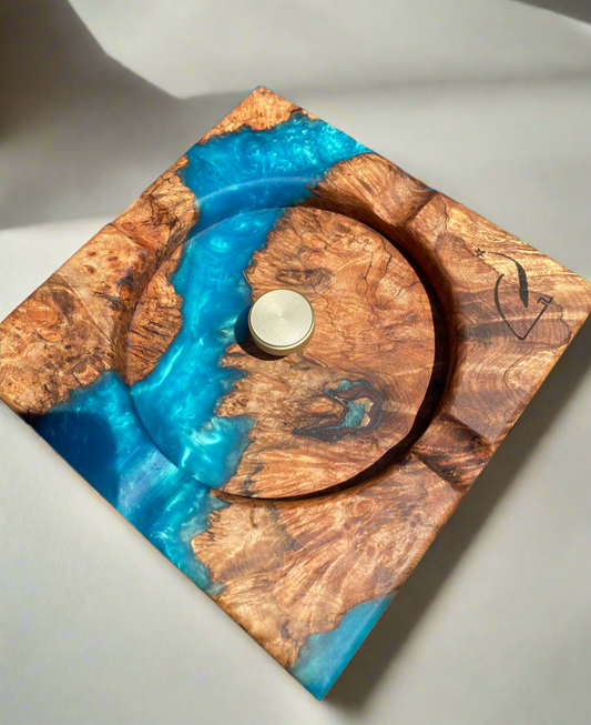 Electric Blue Cigar Tray