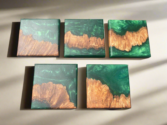 Emerald Green Luxury Coaster set