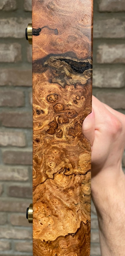 Matte Black Epoxy and Burl Cigar Tray