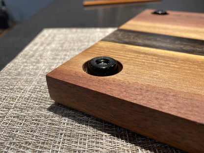 Matte Black Epoxy and Walnut Sushi Board